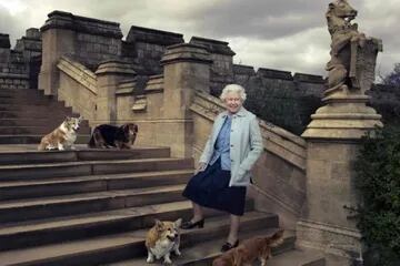 La reina Isabel II en el Castillo de Windsor