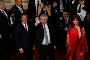 Sergio Massa, Alberto Fernández y Cristina Kirchner