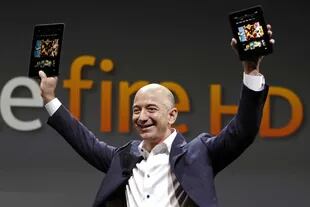 Jeff Bezos, CEO de Amazon, durante la presentación de la segunda generación del Kindle Fire
