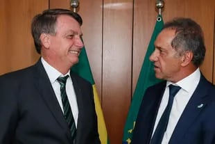 Jair Bolsonaro, presidente de Brasil, junto al embajador Daniel Scioli