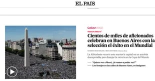 Celebrations in Buenos Aires, according to the Spanish newspaper El Pais