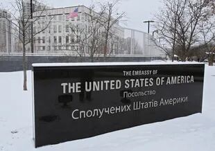 La embajada de Estados Unidos en Kiev (Ucrania)