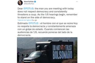 Mark Ruffalo criticó a Bolsonaro en Twitter (Foto: Twitter @Markruffalo)