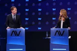 Los candidatos durante el debate en TN - Gerardo Viercovich