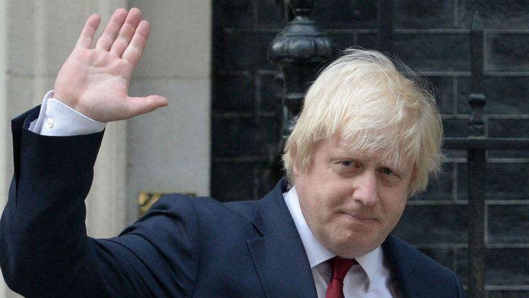 Boris Johnson, al salir del 10 de Downing Street