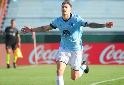 Pablo Vegetti, de Belgrano, es el único de los líderes de la tabla de goleadores que marcó en la sexta fecha