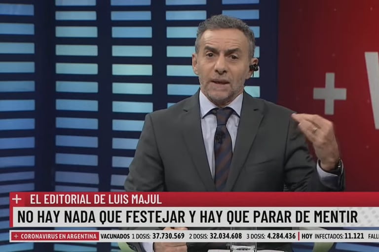 “No hay nada que festejar”, Luis Majul apuntó contra Cristina Kirchner