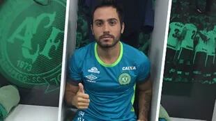 Alejandro Martinuccio, el futbolista argentino de Chapecoense de Brasil, que no formó parte de la delegación porque estaba lesionado