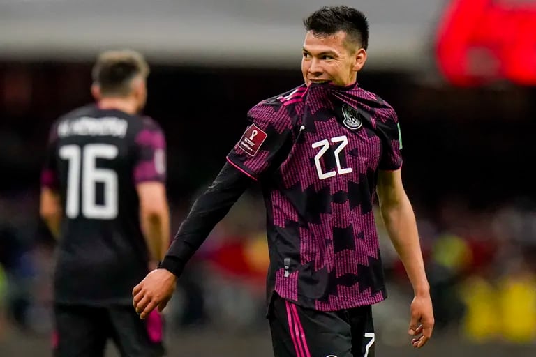 Image copyright Eduardo Verdugo / Associated Press: Mexican striker Hirving Lozano during the World Cup qualifier match against the United States, on March 24, 2022, at the Azteca Stadium in Mexico City.