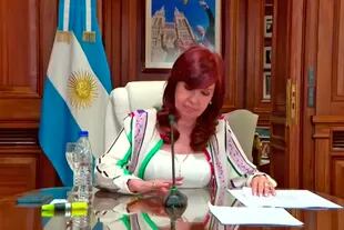 Cristina Kirchner, el martes pasado, cuando dio sus "últimas palabras" antes del veredicto