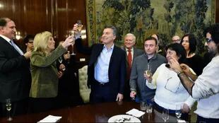Macri ofreció un agasajo a la prensa acreditada en la Casa de Gobierno, con motivo del Día del Periodista