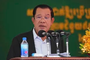 El primer ministro de Camboya Hun Sen en Phnom Penh, Camboya el 21 de marzo del 2022. (Foto AP/Heng Sinith)
