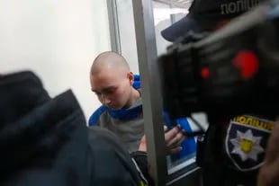 Vadim Shishimarin, 21, arriving at the kyiv court
