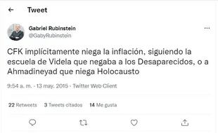 Los tuits del nuevo viceministro de Economía contra el gobierno de Cristina Kirchner