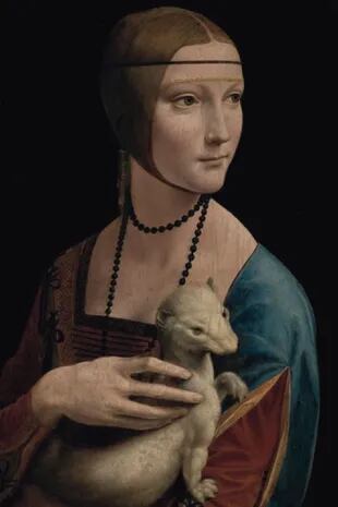 Detalle de La dama del armiño (1489-90)