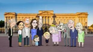 Las caricaturas representan sin disimulo a los principales miembros de la familia real