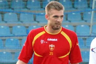 Esteban Saveljich, con la camiseta de Montenegro