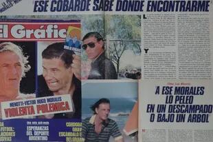 Las páginas de El Gráfico con la pelea entre César Luis Menotti y Víctor Hugo Morales