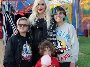 Gwen Stefani junto a los tres niños que tuvo con Gavin Rossdale: Kingston, Zuma y Apollo