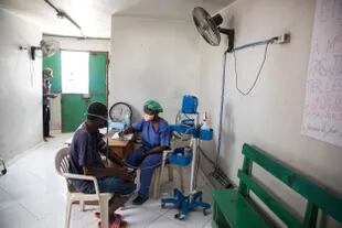 Un paciente en el hospital de Martissant en Haití