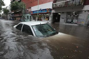 Las calles de Belgrano, inundadas