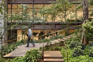 The Ford Foundation Center for Social Justice building, with its garden and galleries, is open to the public