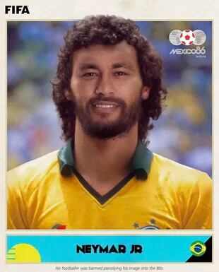 Así hubiese lucido Neymar en el '86, según la FIFA