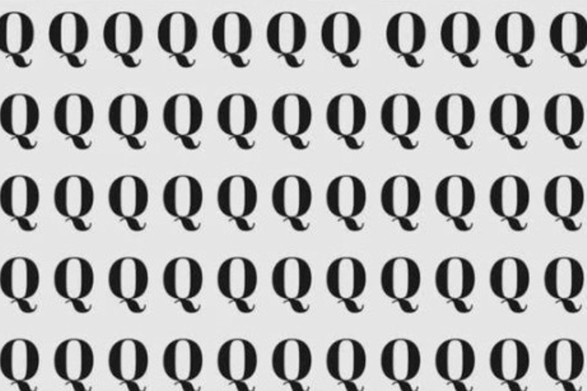 Desafío visual: encontrá la letra O entre todas las Q en menos de 10 segundos