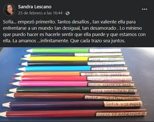 A través de Facebook, Sandra Lescano dio a conocer su tierno accionar