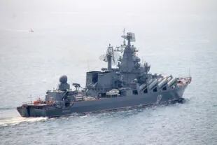 El barco ruso Moskva, en 2014, en Turquía