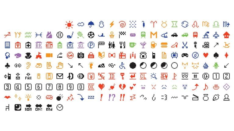 Los 176 emoji originales creados en 1999