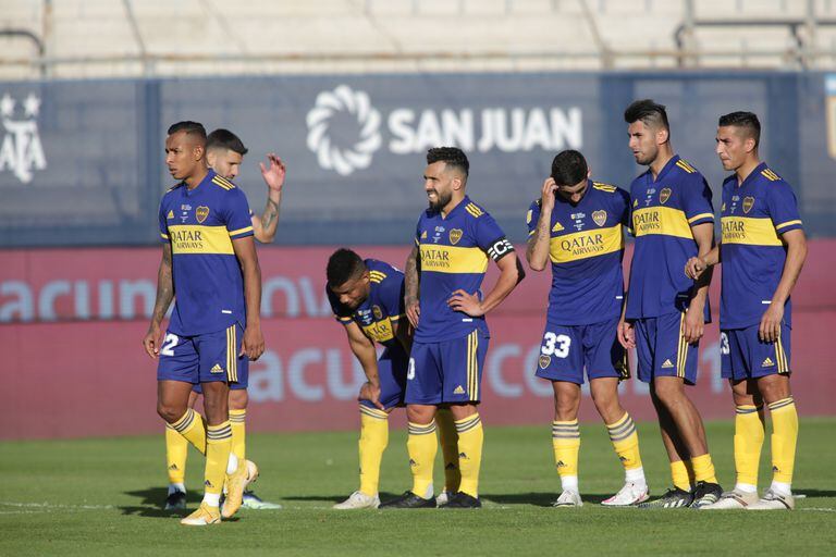 La frustración del plantel de Boca, tras la derrota por penales ante Racing