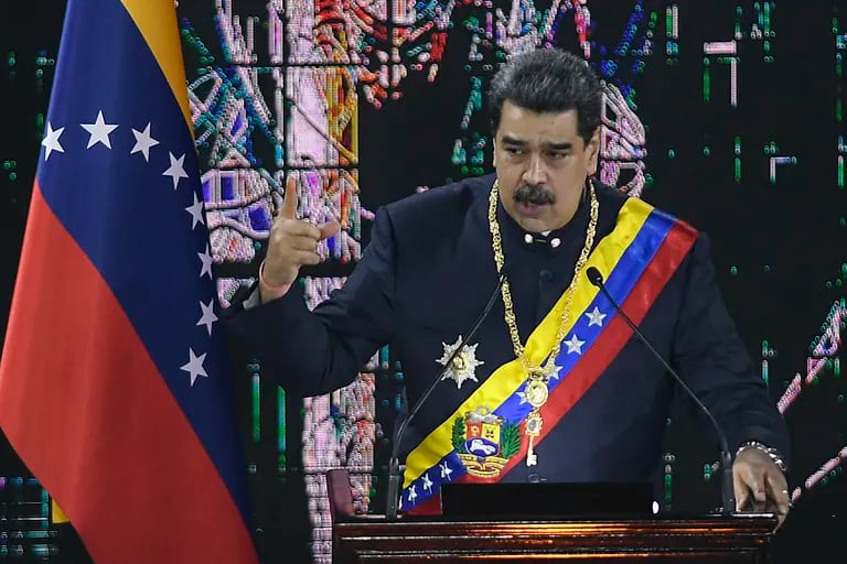 Le président, Nicolás Maduro, était présent à l'événement à Caracas.  (Photo AP / Matias Delacroix)