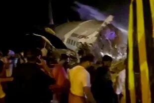 El avión estrellado en el estado sureño de Kerala, en la India