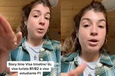 Es argentina y reveló cómo cambió su visa turista por una de estudiante