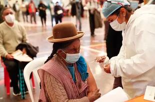 Campaña de vacunación en La Paz, Bolivia