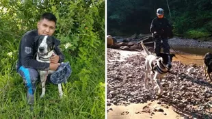El can fue encontrado chapoteando en el dique de las Ciénagas por el sargento Marco Aramayo