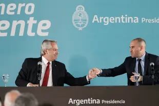 El ministro de Economía, Martín Guzmán y el Presidente Alberto Fernández