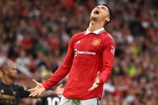 El lamento de Cristiano Ronaldo durante un partido con Manchester United; el portugués sigue siendo el futbolista más buscado por las marcas y cobra cerca de US$ 60 millones por parte de sus sponsors