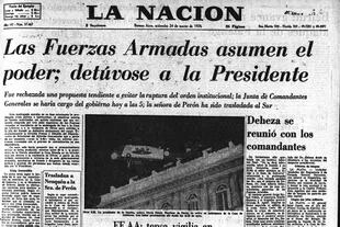 La tapa de LA NACION del 24 de marzo de 1976