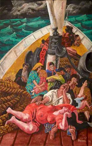 "Los emigrantes. Homenaje a Lasar Segall" (1956), vendida en Christie’s (NY) en noviembre de 1996 por 552.500 dólares