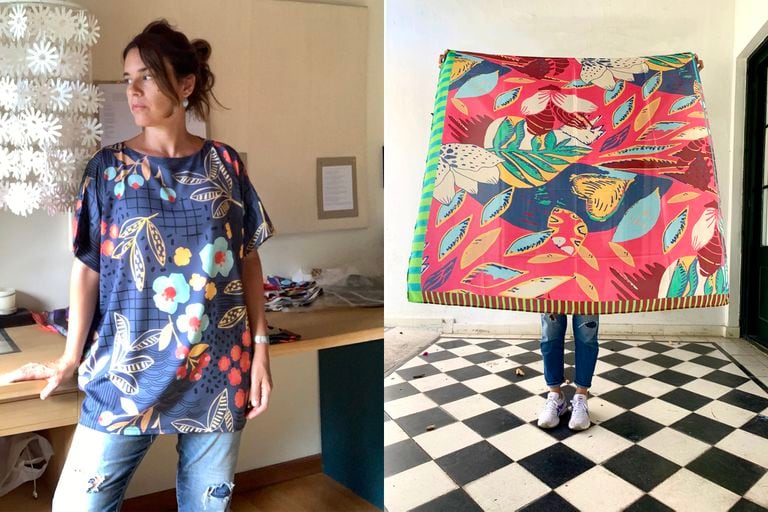 Diseños inspirados en la naturaleza, una blusa de crepe o un maxipañuelo estampados, dos opciones que propone Tres Tintas para sorprender a mamá
