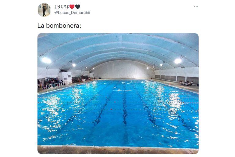 Estallaron los memes y los usuarios compararon a La Bombonera con una pileta de natación