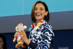 Delfina Pignatiello, medalla de plata en los 400 metros libres.