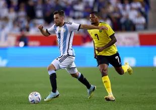 Nicolás Tagliafico en el último amistoso de la selección argentina ante su par de Jamaica