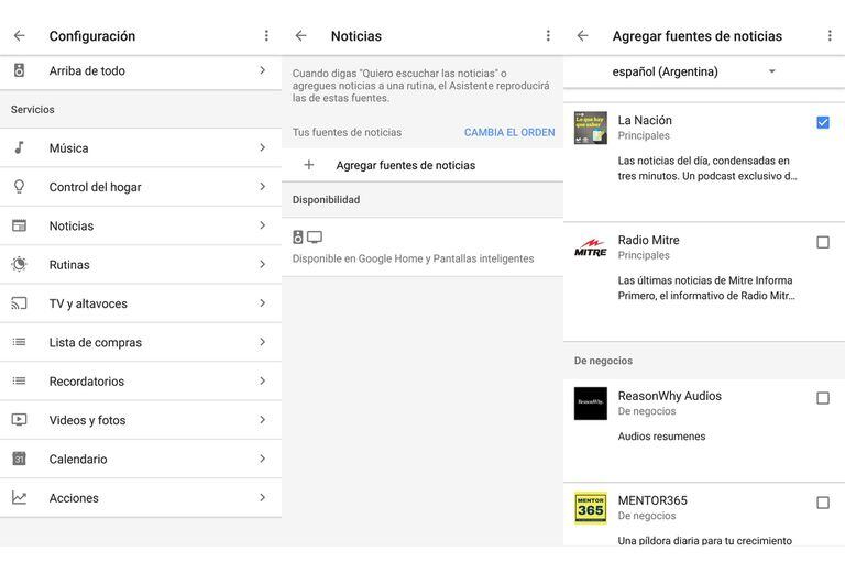 El camino para sumar a LA NACION como proveedor de noticias en Google Assistant
