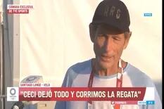Las lágrimas de Santiago Lange por la lesión de su compañera en plena regata