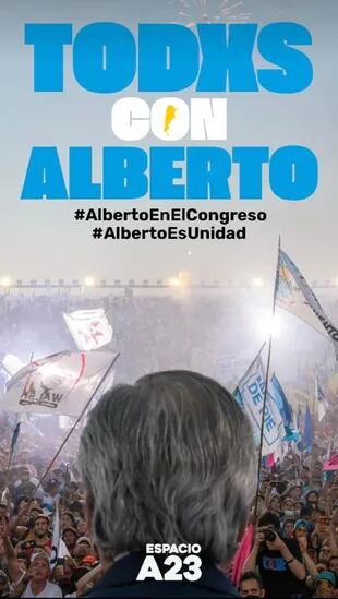 Afiche en apoyo a Alberto Fernández