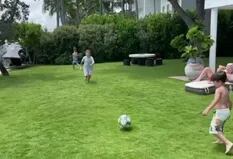 Messi subió un video jugando a la pelota en familia y Mateo dejó a todos boquiabiertos