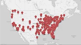 Todos los tiroteos ocurridos durante 2015 en Estados Unidos, donde murieron al menos cuatro personas